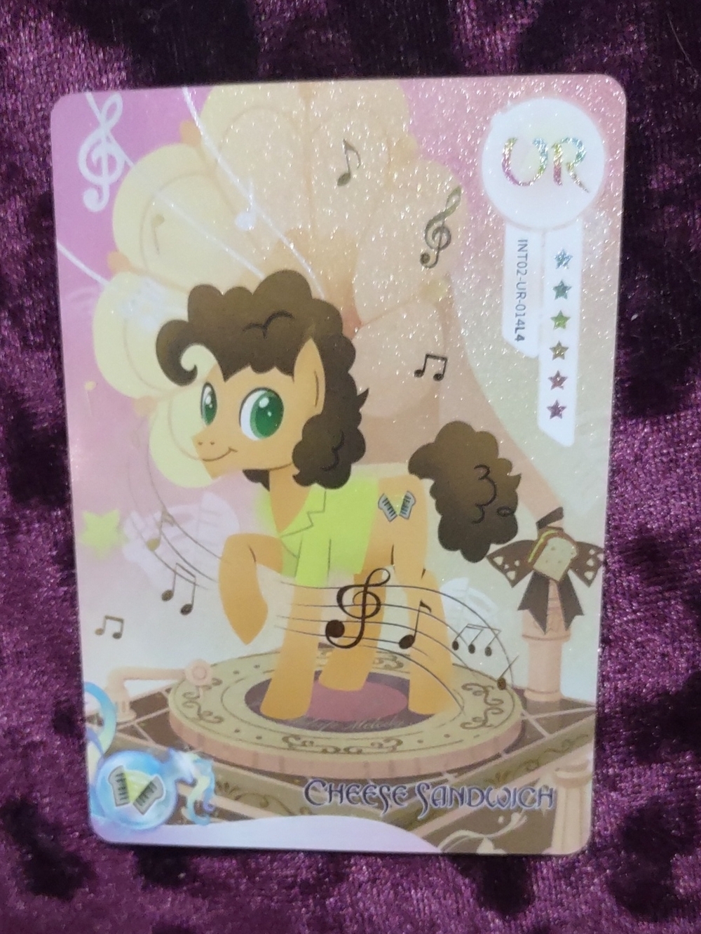 My Little Pony Yellow & Green Musical Pony Trading Card